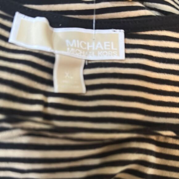 Michael Kors Striped Open Shoulder Women's Top Size XL - Picture 11 of 12